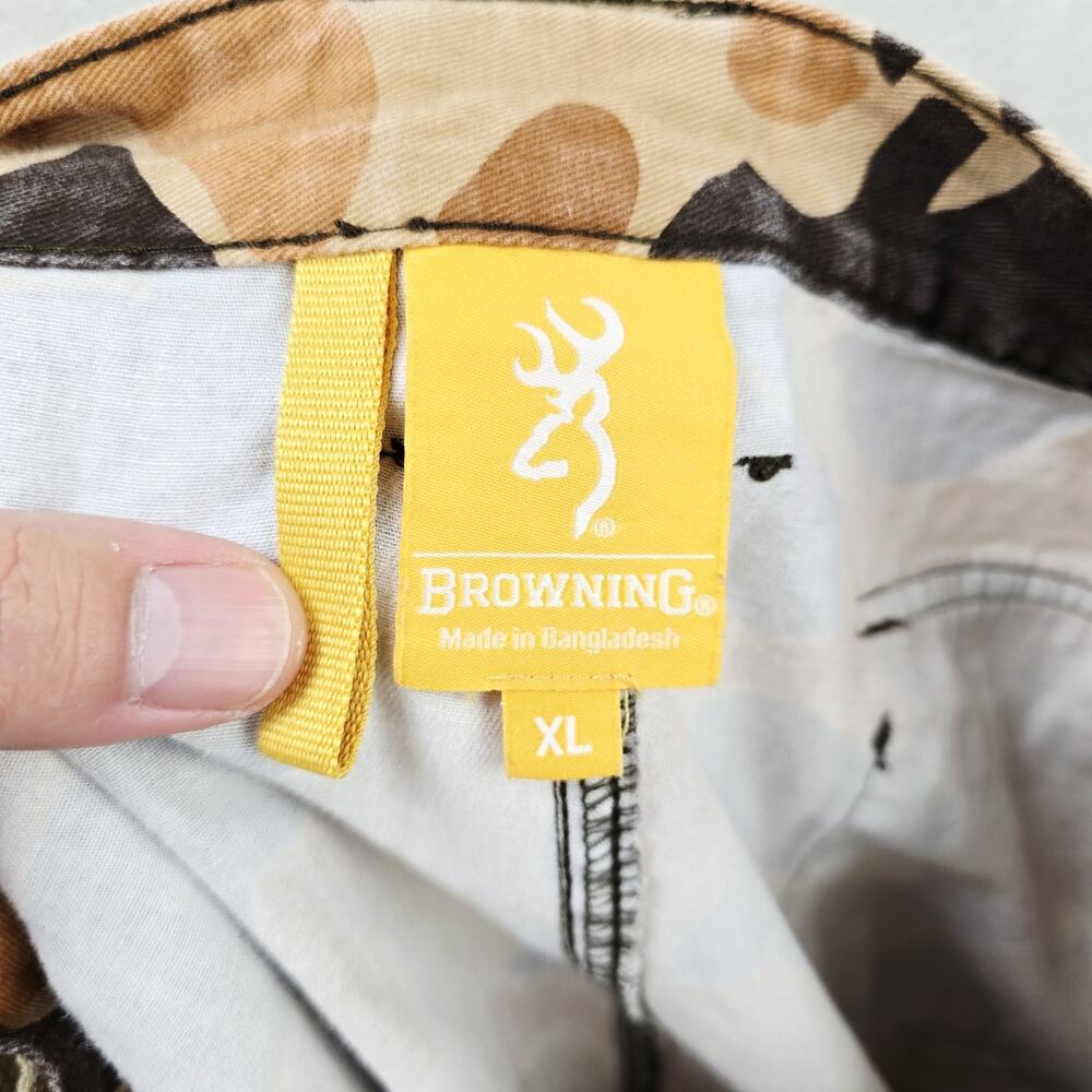 Browning Wasatch CB Hunting Pants Mens XL 38x30 Vintage Tan Camo Cargo Grunge - Picture 7 of 16